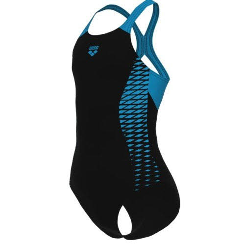 GIRL"S ARENA OPENINGS SWIMSUIT,BLACK-TUR